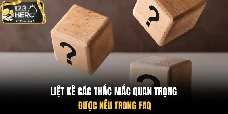 Liệt kê các thắc mắc quan trọng được nêu trong FAQ