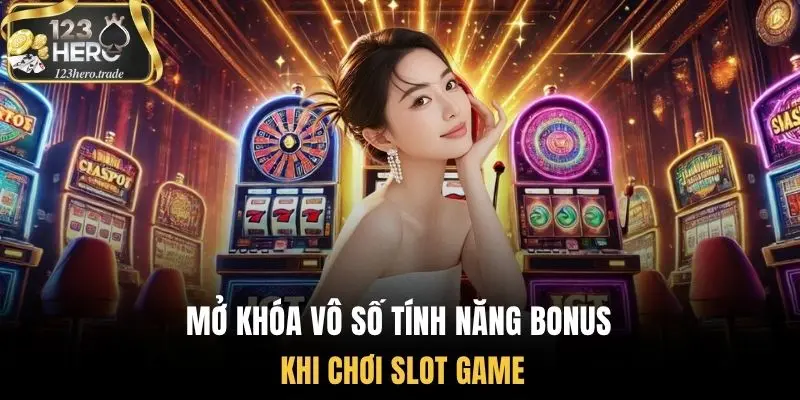 Mở khóa vô số tính năng bonus khi chơi slot game
